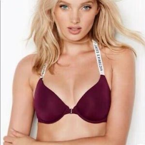 VS T-Shirt Front Close Bra w/ Logo Straps